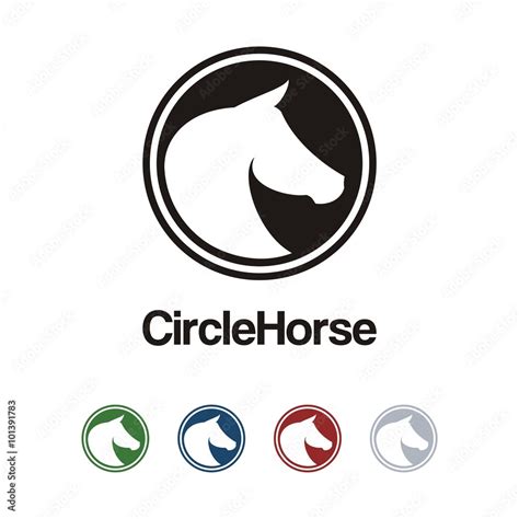 Horse Logo - Silhouette of Horse, Circle Design Logo Vector Stock ...