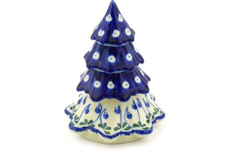 Polish Pottery 5-inch Christmas Tree | Boleslawiec Stoneware | Polmedia H6174F