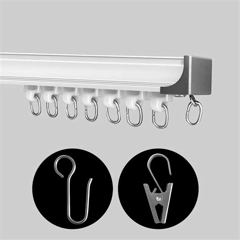 Amazon.com: Curtain Track Ceiling Mount Heavy Duty Curtain Tracks Rods System Room Divider ...