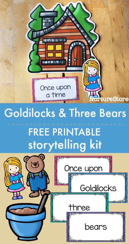 Goldilocks and the Three Bears printable storytelling kit - NurtureStore | Kindergarten spiele ...