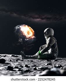 Astronaut Drinking Beer On Moon Astronaut Stock Illustration 2252478245 | Shutterstock