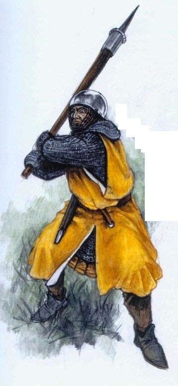 Flemish Militiaman with Godendag, Early 14th Century Medieval Weapons, Historical Art, Gangsters ...