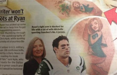 Rex Ryan Still Has a Tattoo of His Wife Wearing a Mark Sanchez Jersey ...