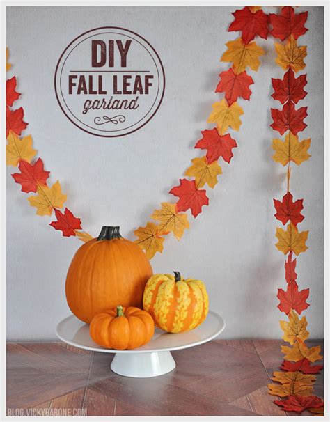 DIY Fall Leaf Garland - Vicky Barone