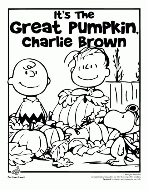 Charlie Brown Fall Coloring Pages - Coloring Nation