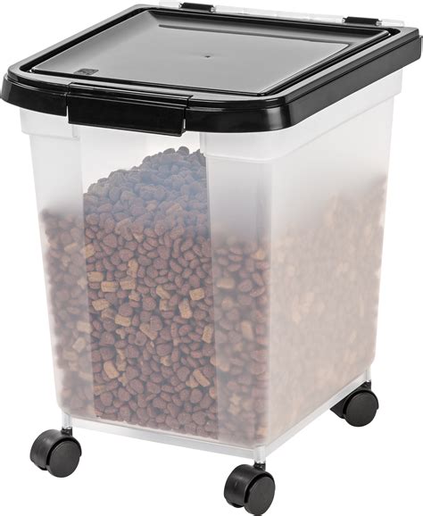 IRIS 32.5 Quart Airtight Pet Food Container, Black - Walmart.com