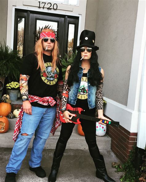 Guns-N-Roses Halloween couple costume | 80s party costumes, Rockstar halloween costume ...