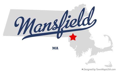 Map of Mansfield, MA, Massachusetts