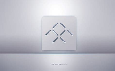 Faraday Future 3d white logo, gray background, Faraday Future logo, creative 3d art, HD ...