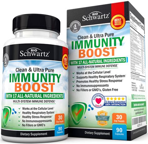 Immunity Boost Supplement with Elderberry, Vitamin A, Echinacea & Zinc - Once Daily Multi-System ...