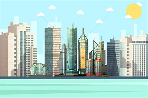 Cartoon city vector building illustration image_picture free download 400109831_lovepik.com