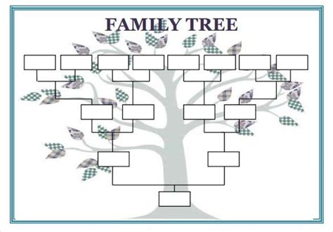 Blank Tree Diagram Template (6) - TEMPLATES EXAMPLE | TEMPLATES EXAMPLE | Family tree printable ...