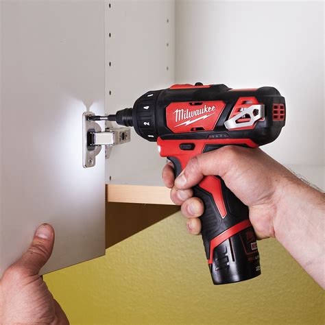 Cordless Drills Hex 4-Volt Lithium-Ion Milwaukee Cordless Electric Screwdriver Tool Kit 1/4 in ...