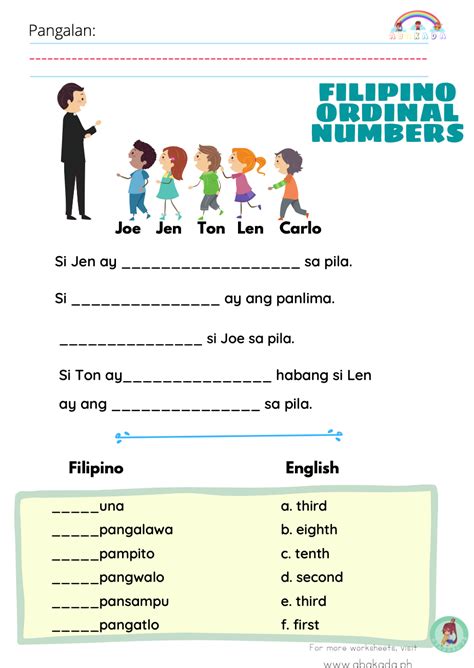 Filipino Ordinal Numbers Filipino Math Worksheets | sexiezpix Web Porn