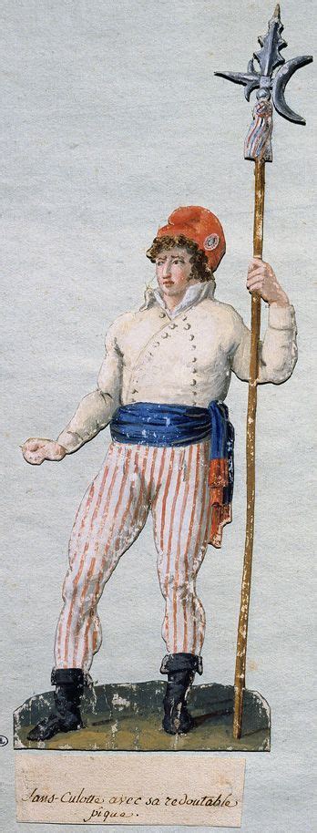 Sans-culottes-trousers for working class men during the French revolutionn | French revolution ...