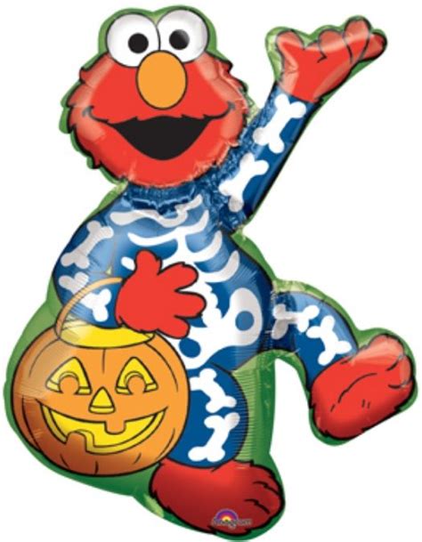 30" Sesame Street Elmo Skeleton Costume Balloon - Halloween Theme Party ...