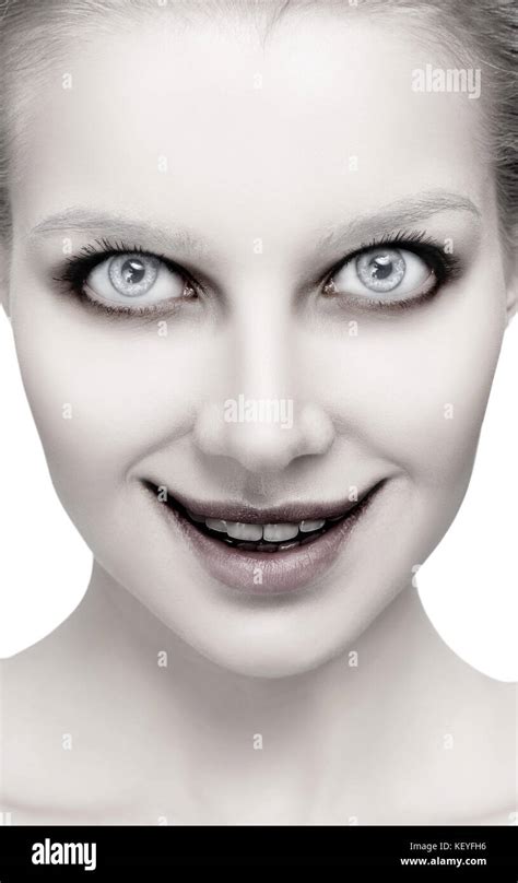 Scary woman halloween face hi-res stock photography and images - Alamy