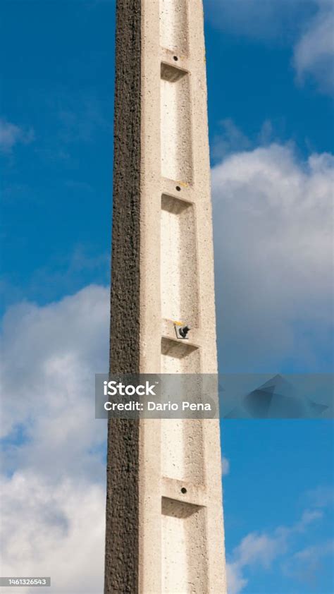 Square Niches In Concrete Pole Stock Photo - Download Image Now ...