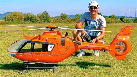 SUPER BIG RC EC-135 SCALE MODEL ELECTRIC HELICOPTER FLIGHT ...