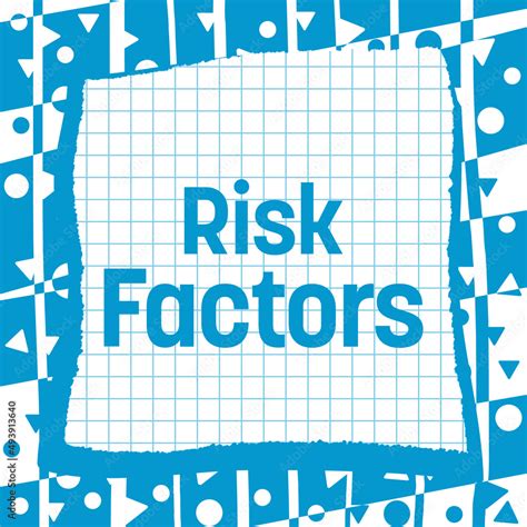 Risk Factors Blue Texture White Squares Background Text Stock ...