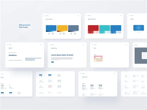 Billing System - Style Guide by Maciej Antkowiak on Dribbble