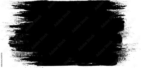 Black brush stroke isolated on background. Paint brush stroke vector for black ink paint, grunge ...