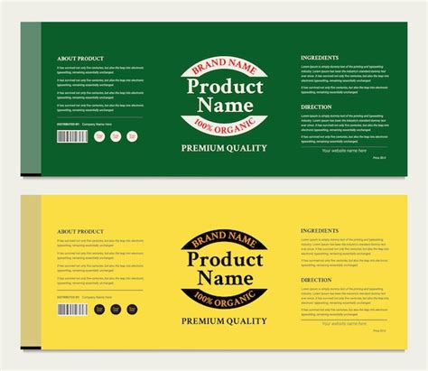 Premium Vector | Organic product label template design