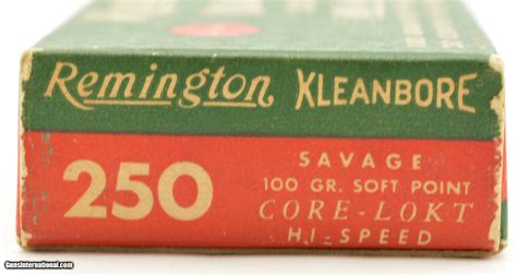 Remington 250 Savage Ammo Full Box 20 Rounds 100 Gr CORE-LOKT