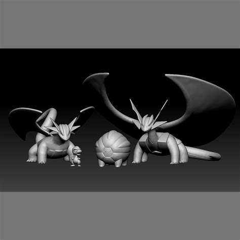 STL file Pokemon Bagon Shelgon Salamence Mega Evolution・3D printing template to download・Cults