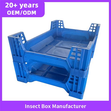 600*400*145/190mm Insect Rearing Trays Larvae Farming Breeding Tray Insect Breeding Box for ...