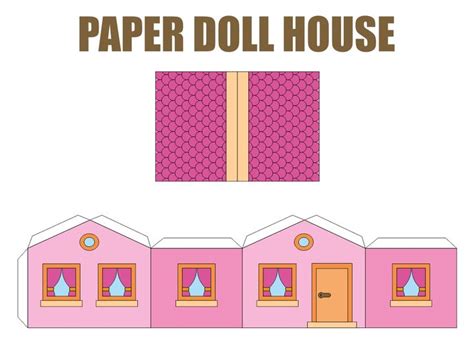 Printable Paper Doll House Template