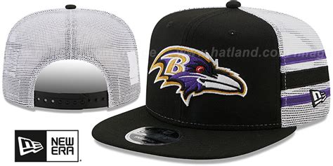 Baltimore Ravens SIDE-STRIPE TRUCKER SNAPBACK Black Hat