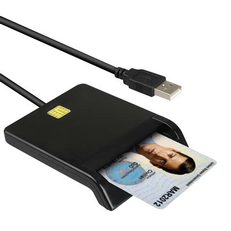 CAC Smart Card Reader DOD Military USB Common Access Card Compatible with Windows, Mac OS and ...