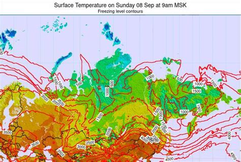 Russia Surface Temperature on Wednesday 17 Feb at 3pm MSK