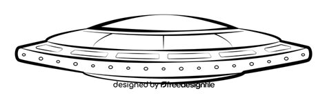 Flying saucer black and white clipart free download