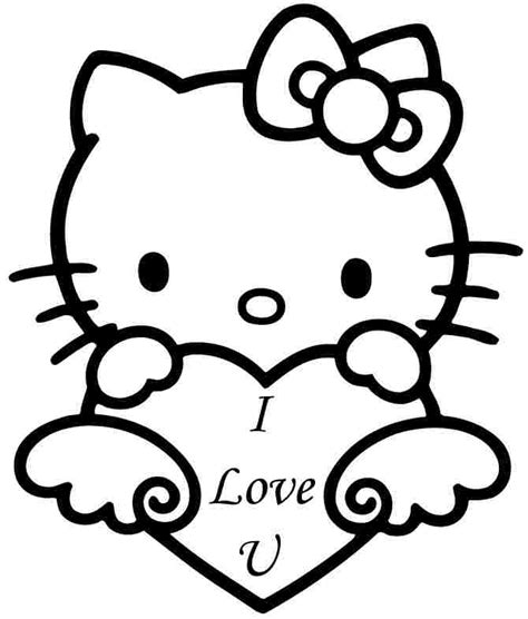 Hello Kitty Clipart Black And White - Design Daritinha