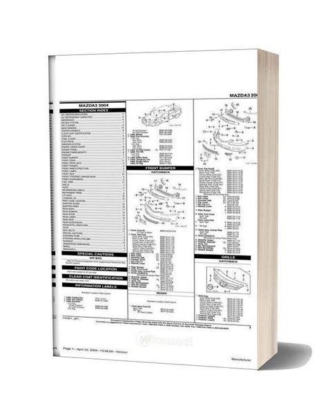 Mazda 3 2004 Parts Catalogue