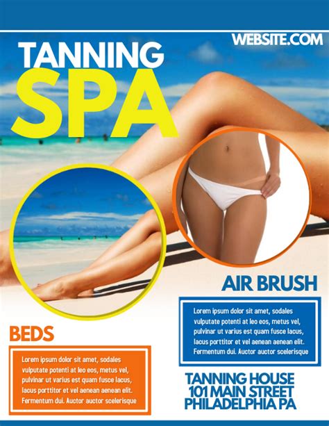 Tanning Template | PosterMyWall