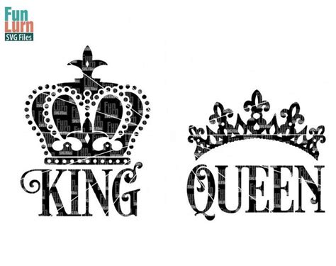 King SVG, Queen SVG , King Crown, Queen Crown, Svg Design, Svg Png Dxf ...