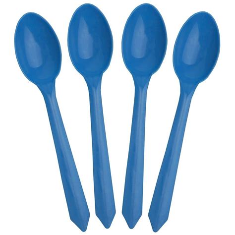 Blue Dessert Ice Cream Spoons - Frozen Dessert Supplies