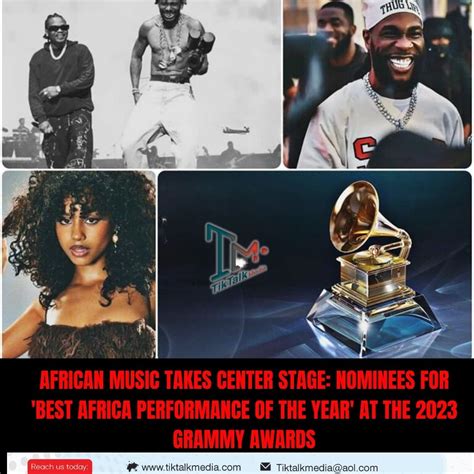 African Music Takes Center Stage: Nominees for 'Best Africa Performance of the Year' at the 2023 ...