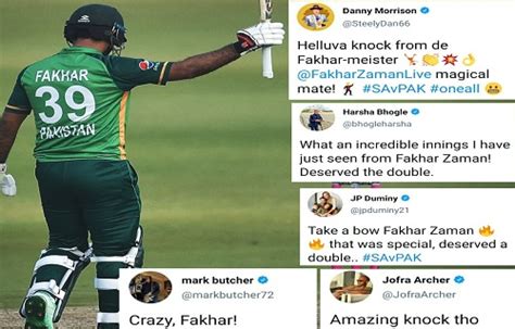 Cricket Fraternity Praises Fakhar Zaman's 193 Runs Knock - Cricket ...