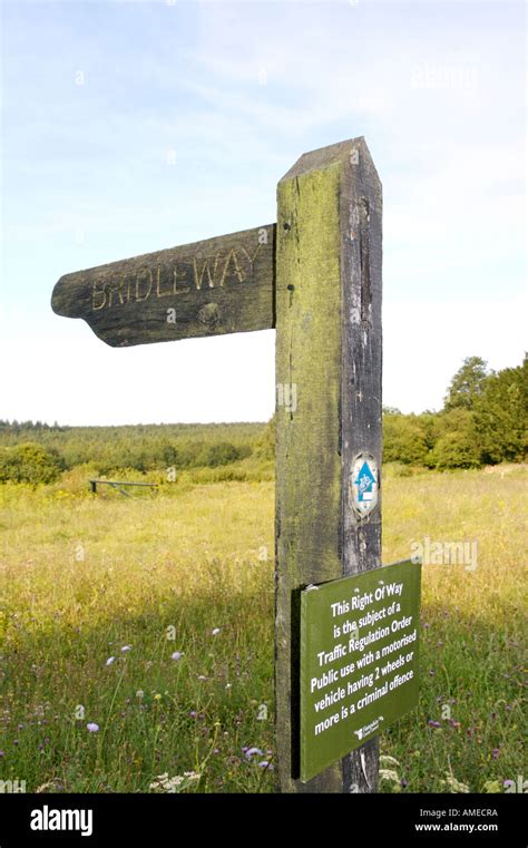 A Bridleway sign Stock Photo - Alamy