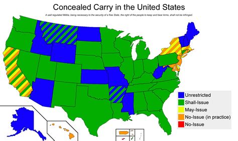 Concealed Carry in the United States [OC] [1787x1061] : r/MapPorn