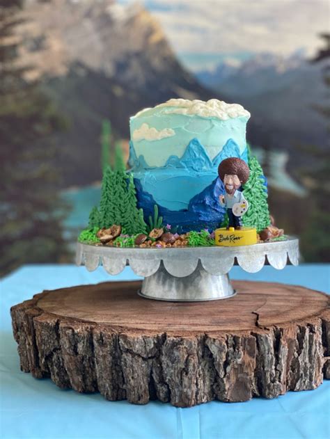 Bob Ross cake | Bob ross birthday, Birthday party for teens, Bob ross ...