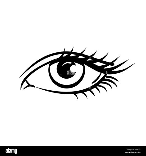 Eye on white background. Woman eye. The eye logo. Eyes art. Human eye ...