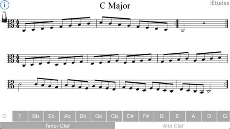 Major Scales Alto & Tenor Clef by Peter Edwards