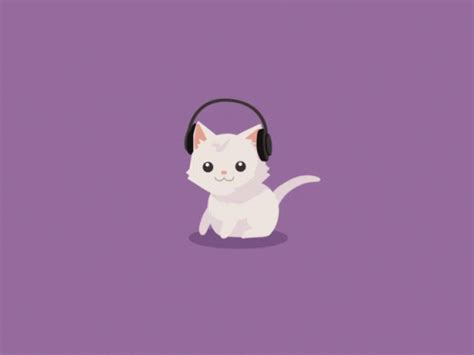 Kitty Headphones GIF - Kitty Headphones Music - Discover & Share GIFs