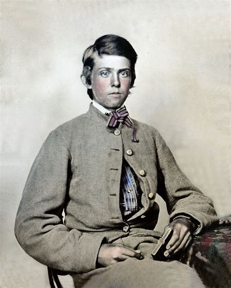 Young Confederate Soldier Holding Cased Image American Civil War ...