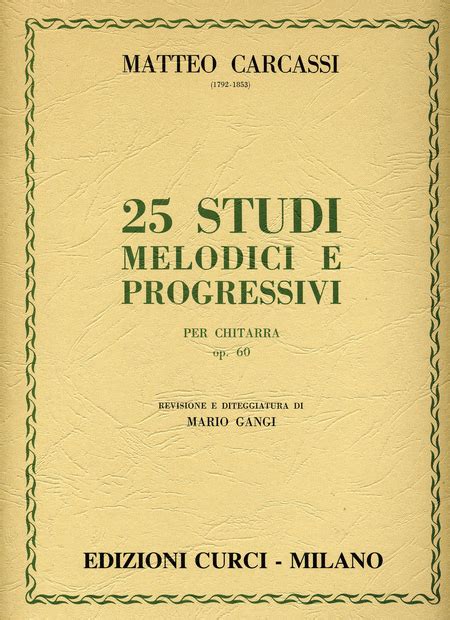  25 Studi Melodici E Progressivi, Op. 60 by G. Margaria